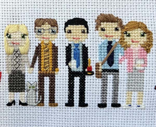 Needle point of men and women